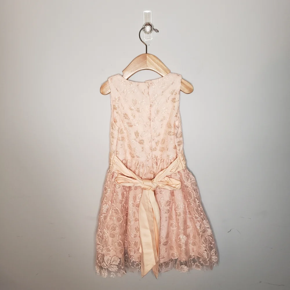 NWT Sophie Catalou Size 4 Toddler Girl Pink Floral Lace Party Dress